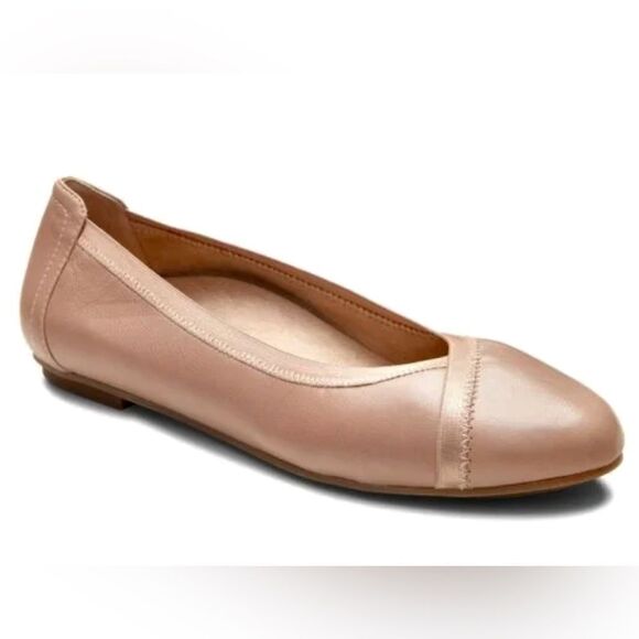 Vionic Carol Tan Leather Ballet Flats - Picture 1 of 10